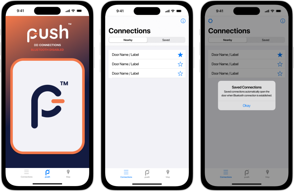 push app concept screens